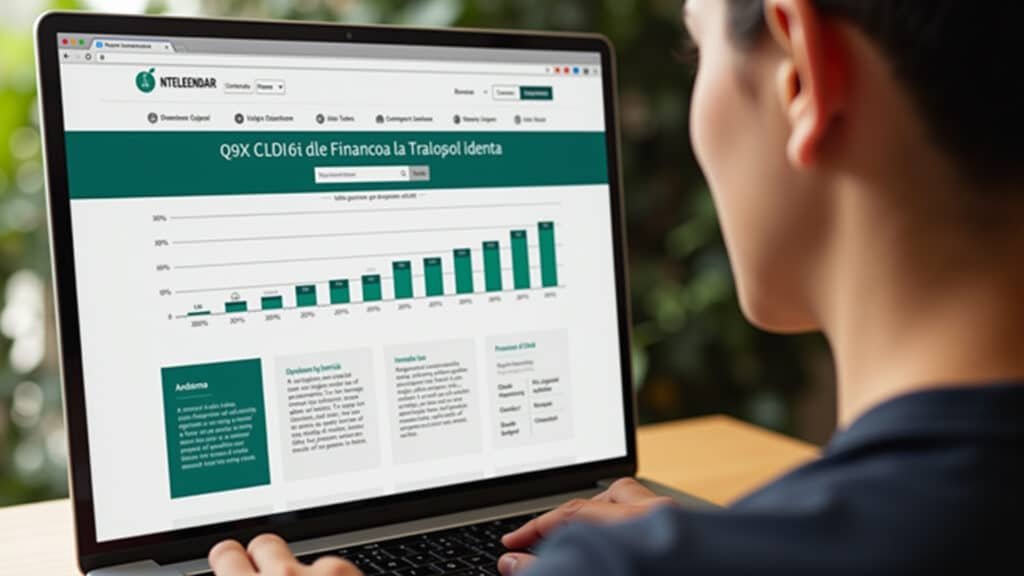 Pessoa comparando investimentos em LCI e LCA em um site financeiro.